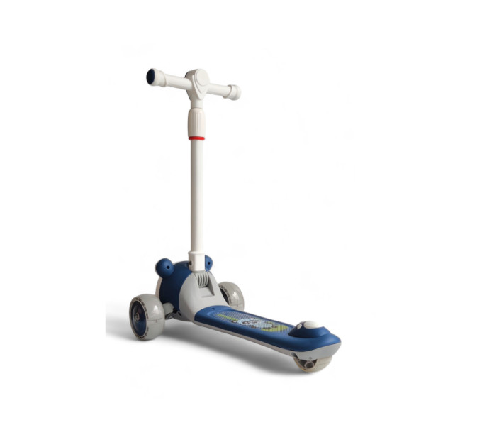 Детский складной самокат музыкальный Scooter от 1,5 лет с мордочкой животного