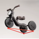 Велосипед трехколесный трансформер Kidy Go HQ66-2 Carbon Steel с педалями, регулируемым сиденьем, фонариком, металлической рамой, детский трицикл до 100 кг (черный, розовый)