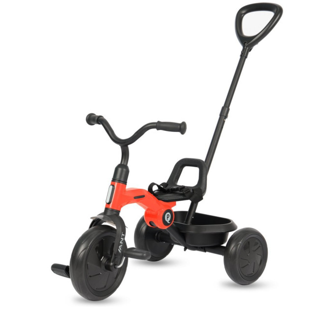 Велосипед трехколесный детский Tri-cycle Ant Plus Red прогулочный с регулируемой родительской ручкой, стальная конструкция, для мальчиков и девочек 2–6 лет, максимальная нагрузка 25 кг