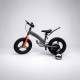 Дитячий двоколісний велосипед SWITCH BIKE 14" для дітей 3–5 років із додатковими знімними колесами, ліхтарем, сталевою рамою, підніжкою та комфортним сидінням, велосипед для хлопчиків і дівчаток (чорний, зелений)