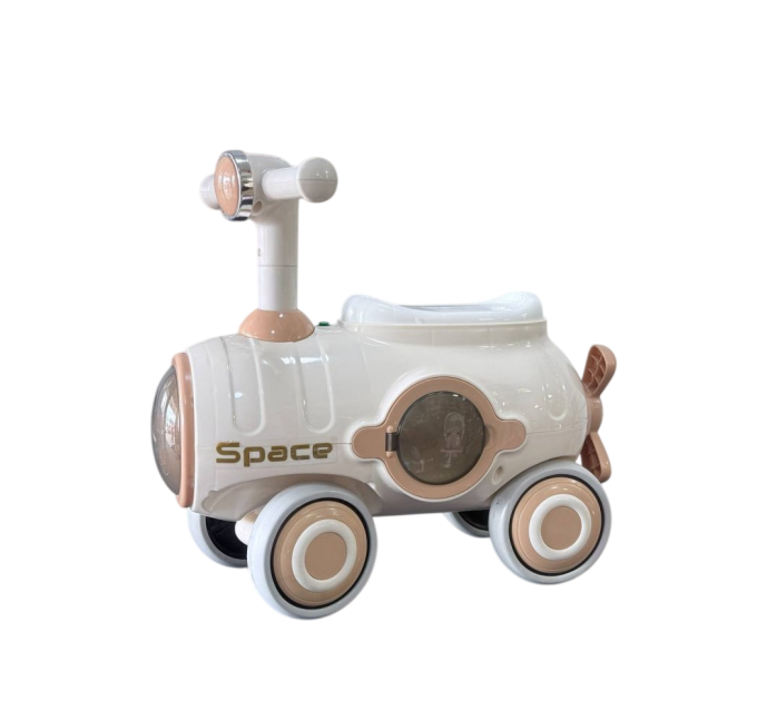Детский биговел-толокарь Space 619 для детей 1–3 лет с нескользящей платформой, защитными углами, устойчивой конструкцией, легкий биговел-каталка для дома и улицы, подводный дизайн (синий, розовый, серый, коричневый)