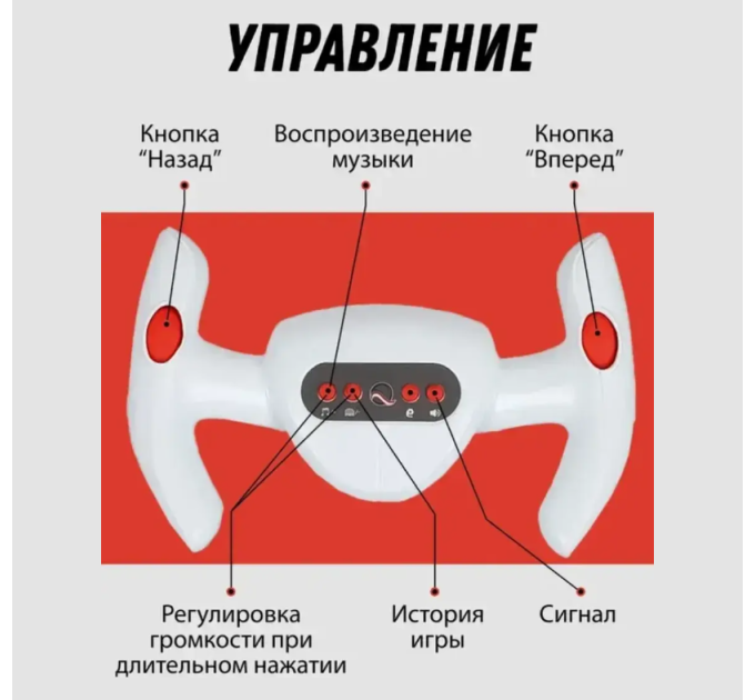 Детский электромобиль GO KART F1 на 4 колесах, электрокарт для детей с пультом ДК, аккумулятором 2х6V 4Ah, двигателем 390 Вт, EVA колесами, музыкой и Bluetooth (белый, желтый, красный)