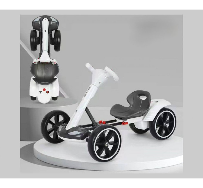 Детский электромобиль GO KART F1 на 4 колесах, электрокарт для детей с пультом ДК, аккумулятором 2х6V 4Ah, двигателем 390 Вт, EVA колесами, музыкой и Bluetooth (белый, желтый, красный) Детский электромобиль GO KART F1 на 4 колесах, электрокарт для детей с пультом ДК, аккумулятором 2х6V 4Ah, двигателем 390 Вт, EVA колесами, музыкой и Bluetooth (белый, желтый, красный)