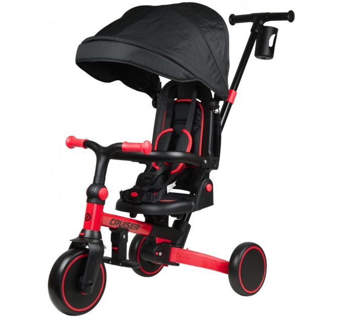 Детский биговел-трансформер Tri-cycle Milano 002 6in1, многофункциональный велосипед для малышей от 1,5 лет, резиновые колеса, регулируемая родительская ручка, съемные педали, спинка и козырек (красный, желтый, серый) Детский биговел-трансформер Tri-cycle Milano 002 6in1, многофункциональный велосипед для малышей от 1,5 лет, резиновые колеса, регулируемая родительская ручка, съемные педали, спинка и козырек (красный, желтый, серый)