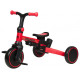 Детский биговел-трансформер Tri-cycle Milano 002 6in1, многофункциональный велосипед для малышей от 1,5 лет, резиновые колеса, регулируемая родительская ручка, съемные педали, спинка и козырек (красный, желтый, серый)