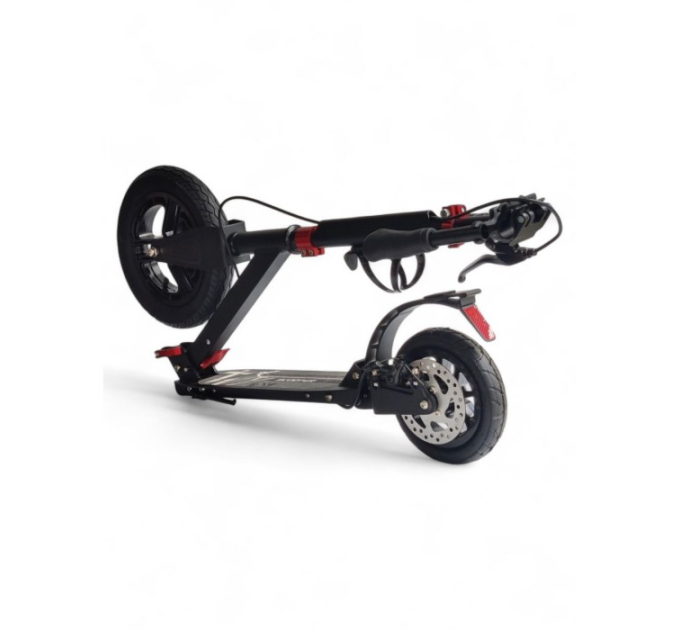 Самокат двухколесный складной Hammer Big Wheel 18A до 120 кг от 5 лет резиновые надувные колеса,дисковые тормоза