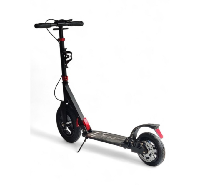 Самокат двухколесный складной Hammer Big Wheel 18A до 120 кг от 5 лет резиновые надувные колеса,дисковые тормоза