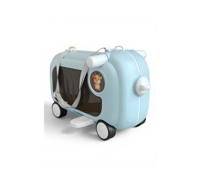 Детский чемодан-каталка Little Bamby 2 в 1 на колесах, чемодан для ручной клади, детский дорожный чемодан, формованный пластик, ремень для переноски, выдвижные подножки, от 1 года, до 20 кг (розовый, голубой, коричневый) Детский чемодан-каталка Little Bamby 2 в 1 на колесах, чемодан для ручной клади, детский дорожный чемодан, формованный пластик, ремень для переноски, выдвижные подножки, от 1 года, до 20 кг (розовый, голубой, коричневый)