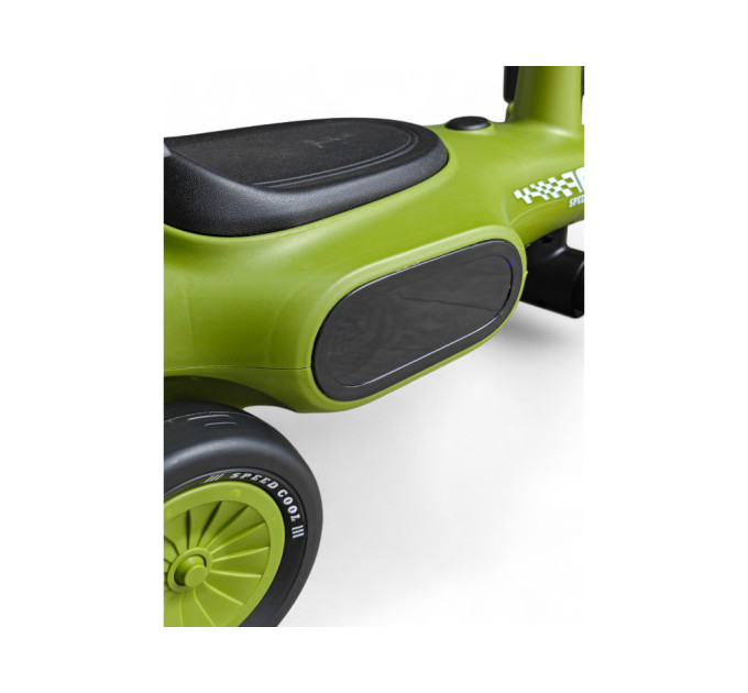 Детский толокар Racecar, машинка-каталка, легкий пластиковый для детей от 1 года, музыкальные эффекты, кнопочное управление музыкой, максимальная нагрузка до 20 кг (белый, зеленый)