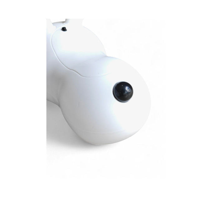 Детская каталка Rabbit 333, для детей от 1 года, музыка и световые эффекты, крепкий пластиковый корпус, резиновые колеса, нагрузка до 30 кг (белый, розовый)