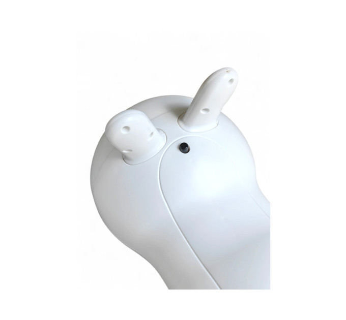 Детская каталка Rabbit 333, для детей от 1 года, музыка и световые эффекты, крепкий пластиковый корпус, резиновые колеса, нагрузка до 30 кг (белый, розовый)