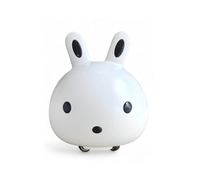 Детская каталка Rabbit 333, для детей от 1 года, музыка и световые эффекты, крепкий пластиковый корпус, резиновые колеса, нагрузка до 30 кг (белый, розовый)