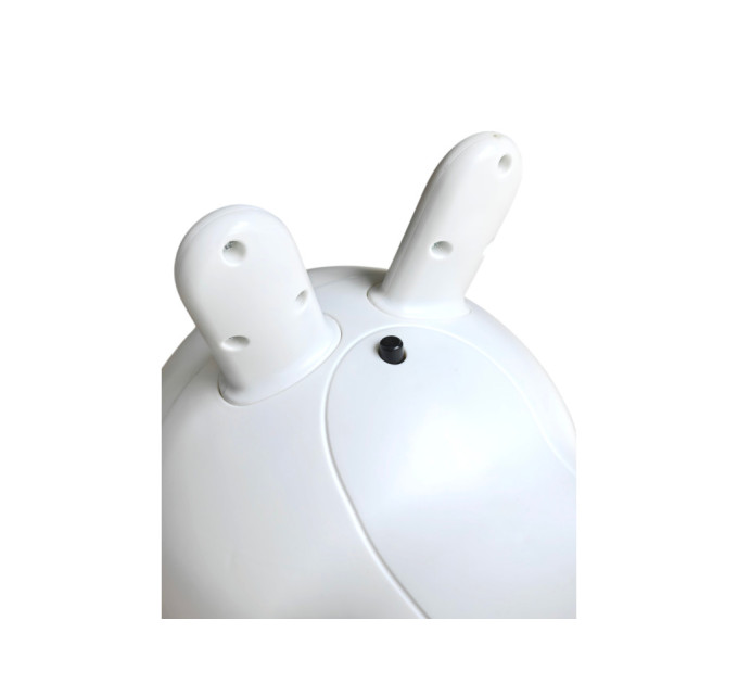 Детская каталка Rabbit 333, для детей от 1 года, музыка и световые эффекты, крепкий пластиковый корпус, резиновые колеса, нагрузка до 30 кг (белый, розовый)