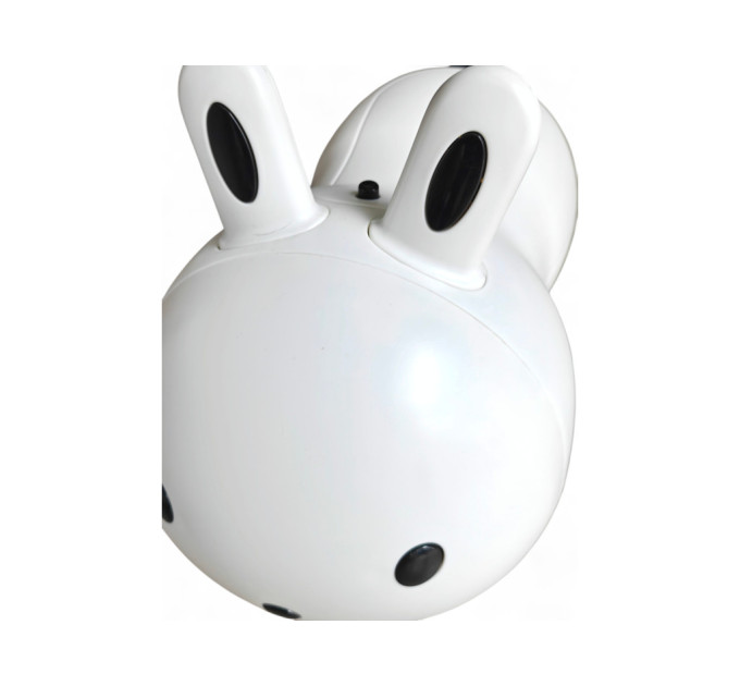 Детская каталка Rabbit 333, для детей от 1 года, музыка и световые эффекты, крепкий пластиковый корпус, резиновые колеса, нагрузка до 30 кг (белый, розовый)
