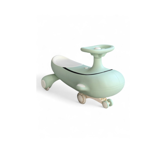 Детский бибикар Mini Whale от 1 года, машинка-каталка, управление поворотами руля, движение вперед и назад, колеса PU 90×25 мм с подсветкой, музыкальные эффекты (голубой, желтый, зеленый, розовый)