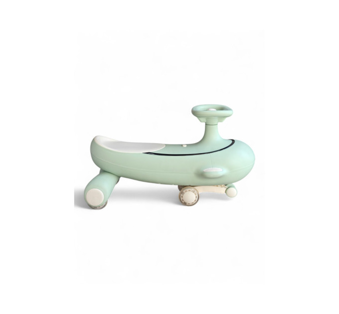 Детский бибикар Mini Whale от 1 года, машинка-каталка, управление поворотами руля, движение вперед и назад, колеса PU 90×25 мм с подсветкой, музыкальные эффекты (голубой, желтый, зеленый, розовый)