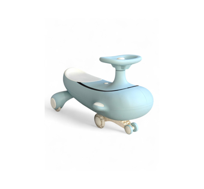 Детский бибикар Mini Whale от 1 года, машинка-каталка, управление поворотами руля, движение вперед и назад, колеса PU 90×25 мм с подсветкой, музыкальные эффекты (голубой, желтый, зеленый, розовый)