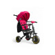 Детский трехколесный велосипед-коляска Tricycle 2 в 1 от 1 года, с родительской ручкой, козырьком, регулируемой спинкой, пятиточечными ремнями безопасности (зеленый, красный, черный)