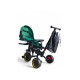 Детский трехколесный велосипед-коляска Tricycle 2 в 1 от 1 года, с родительской ручкой, козырьком, регулируемой спинкой, пятиточечными ремнями безопасности (зеленый, красный, черный)