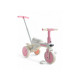 Детский трехколесный велосипед-беговел Tricycle 01, велосипед-трансформер с родительской ручкой, музыкальным сопровождением и подсветкой, для детей от 1,5 года, до 40 кг (желтый, розовый)