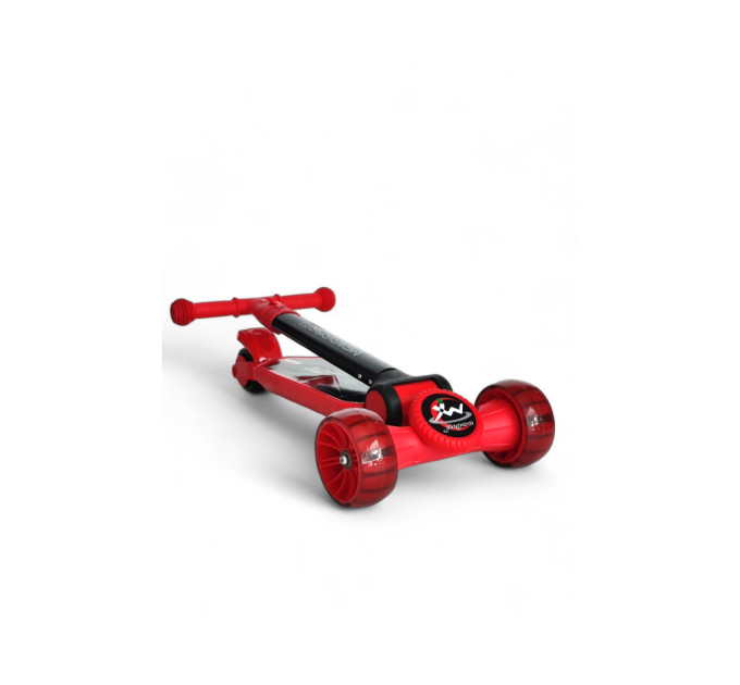 Самокат детский Scooter Jingwa 116, трехколесный, от 1,5 года, погрузка до 60 кг, музыкальная платформа, с подсветкой (желтый, оранжевый, красный, фиолетовый, черный)