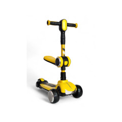 Детский самокат 2 в 1 с сиденьем Scooter Highend 828A, от 1,5 года, самокат-трансформер, музыкальная платформа с подсветкой, фары, погрузка до 90 кг (красный, серый, желтый) Детский самокат 2 в 1 с сиденьем Scooter Highend 828A, от 1,5 года, самокат-трансформер, музыкальная платформа с подсветкой, фары, погрузка до 90 кг (красный, серый, желтый)