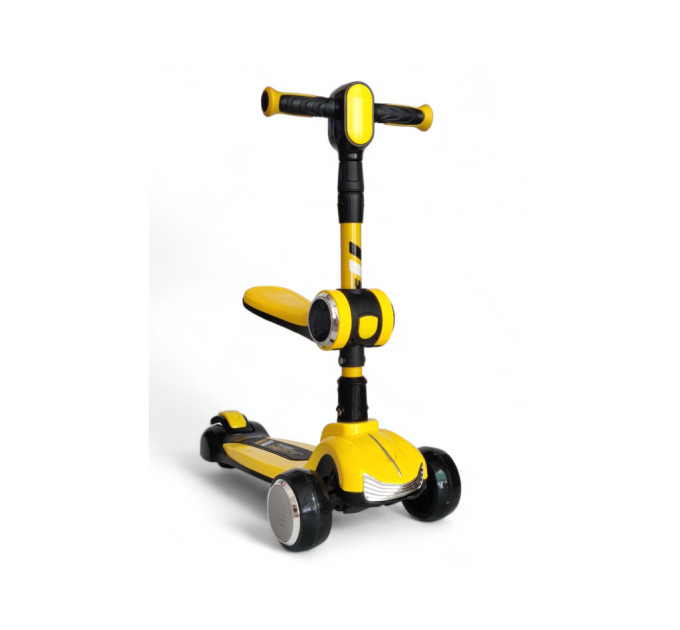 Детский самокат 2 в 1 с сиденьем Scooter Highend 828A, от 1,5 года, самокат-трансформер, музыкальная платформа с подсветкой, фары, погрузка до 90 кг (красный, серый, желтый) Детский самокат 2 в 1 с сиденьем Scooter Highend 828A, от 1,5 года, самокат-трансформер, музыкальная платформа с подсветкой, фары, погрузка до 90 кг (красный, серый, желтый)