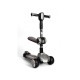 Детский самокат 2 в 1 с сиденьем Scooter Highend 828A, от 1,5 года, самокат-трансформер, музыкальная платформа с подсветкой, фары, погрузка до 90 кг (красный, серый, желтый)