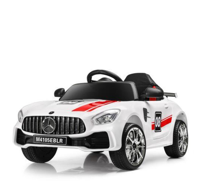 Електромобіль Bambi Mercedes M 4105EBLR-1 біла машинка звукові та світлові ефекти