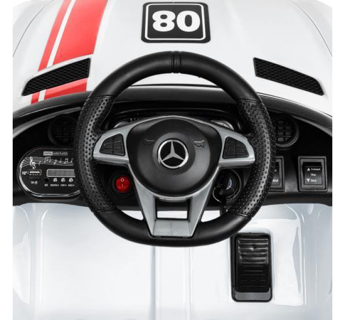 Електромобіль Bambi Mercedes M 4105EBLR-1 біла машинка звукові та світлові ефекти