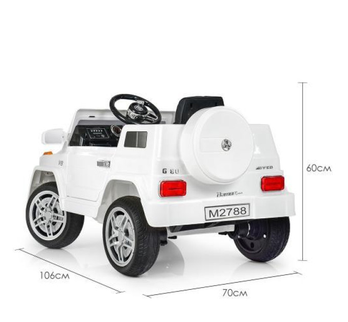 Машинка Bambi Mercedes M 2788EBLR-1 белый электромобиль для детей