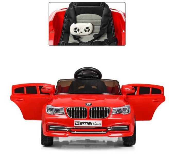 Червоний дитячий електромобіль Bambi BMW M 3271EBLR-3 з музикою та світлом