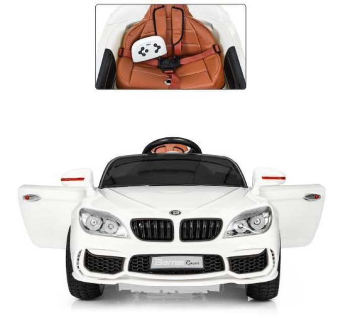 Электромобиль Bambi BMW M 2773 EBLR-1 белая для детей