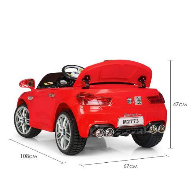 Современная детская машина Bambi BMW M 2773 EBLR-2 красная на аккумуляторе