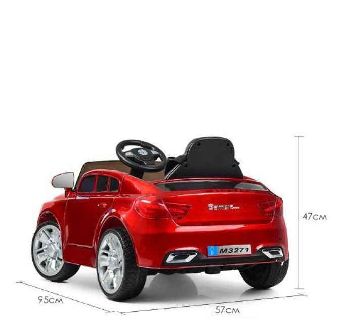 Електромобіль дитячий Bambi Червоний M 3271EBLRS-3 BMW світлові та звукові ефекти