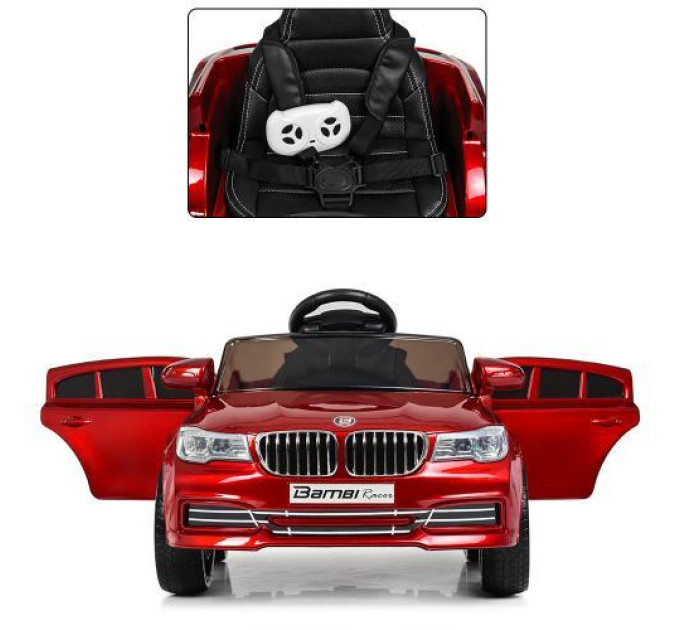 Електромобіль дитячий Bambi Червоний M 3271EBLRS-3 BMW світлові та звукові ефекти