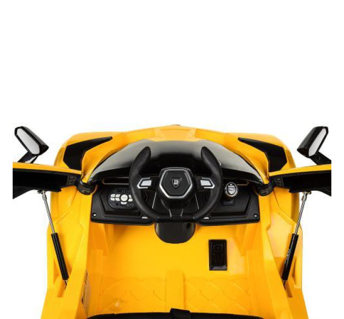 Электромобиль желтый Bambi Ferrari M 4115EBLR-6 MP3 USB TF кожа EVA