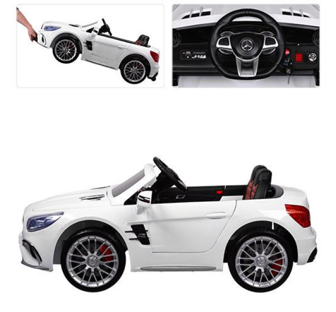 Дитячий автомобіль Mercedes Bambi M 3583EBLR-1 на акумуляторі білий