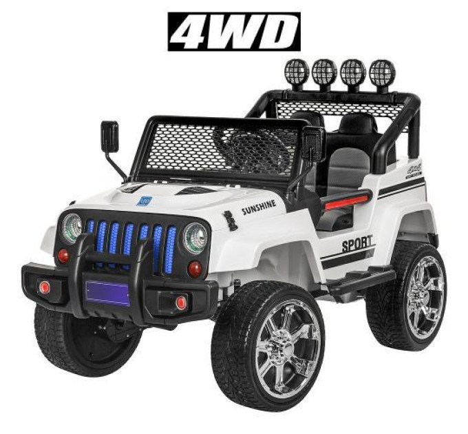 Дитячий електромобіль Bambi M 3237EBLR-1 2 акумулятори звук світло білий