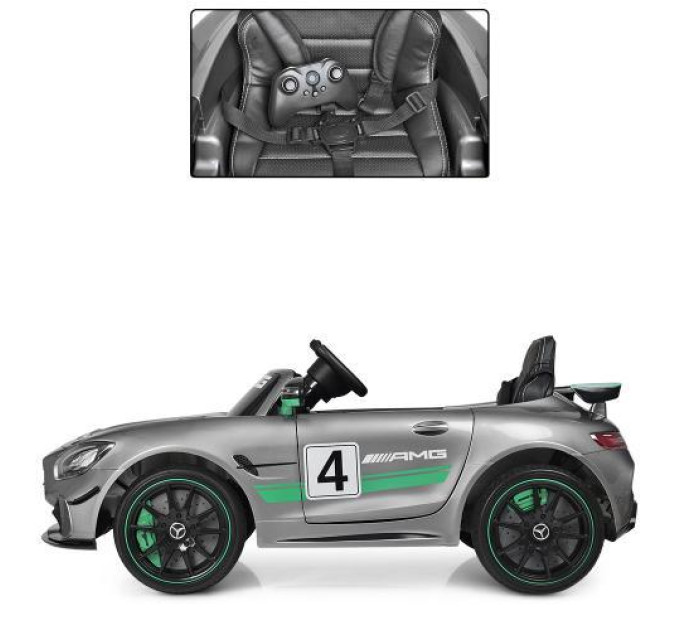 Дитячий електромобіль Bambi Сірий M 4050EBLRS-11 звук при старті 3 швидкості