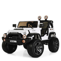 Дитячий електромобіль Джип Jeep M 4111EBLR-1 музика TF MP3 білий
