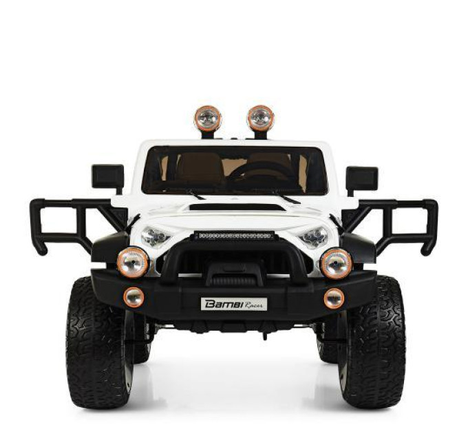 Дитячий електромобіль Джип Jeep M 4111EBLR-1 музика TF MP3 білий