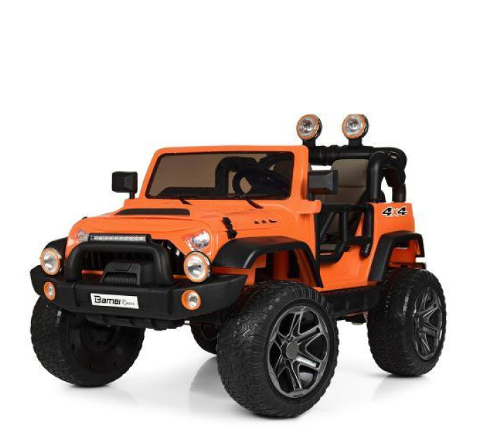 Оранжевая детская машина Джип Bambi M 4111EBLR-7 электромобиль