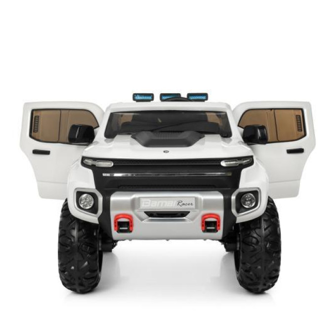 Дитячий електромобіль Джип Bambi M 4112EBLR-1 білий зі світловими та звуковими ефектами