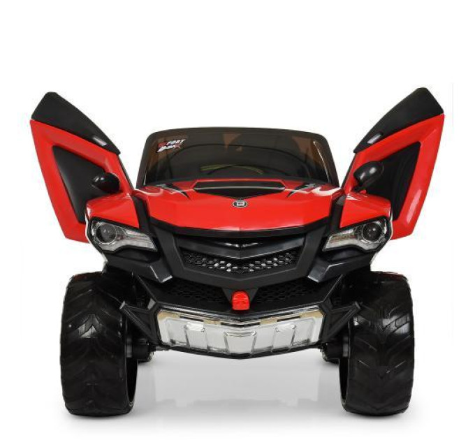 Электромобиль джип Bambi M 4201EBLR-3 красный для детей 3-8 лет музыка свет MP3 TF USB