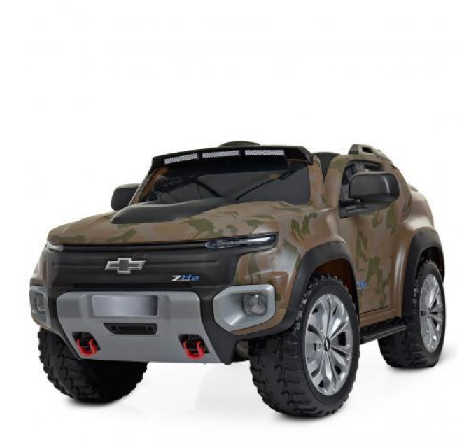 Дитячий електромобіль Bambi ZP8009EBLR-10 оснащений світловими та музичними ефектами темно-зелений.