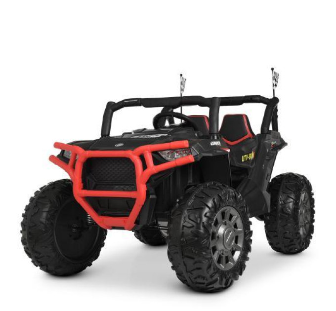 Джип дитячий Buggy М 4248EBLR-2-3 чорно-червоний MP3 TF USB музика світло