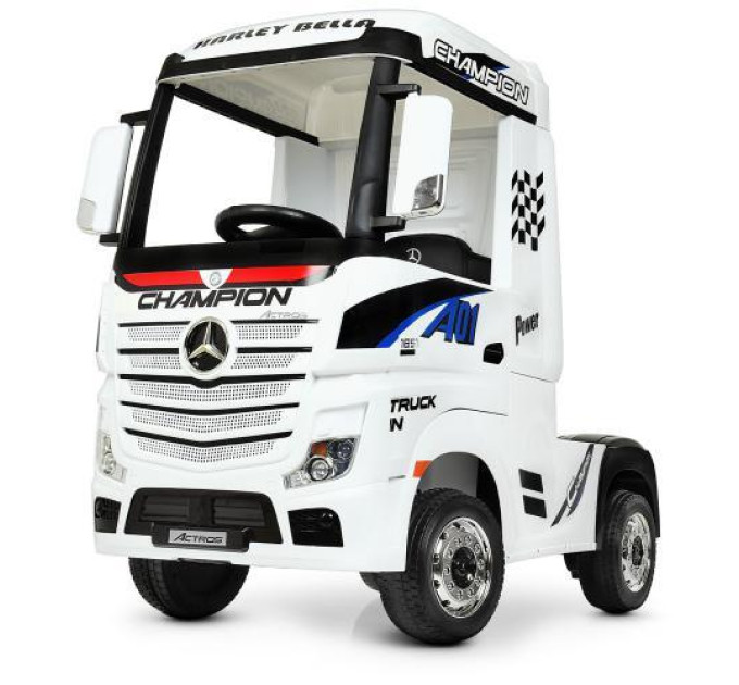 Дитячий електромобіль Мерседес Вантажівка Mercedes M 4208EBLR-1 білий