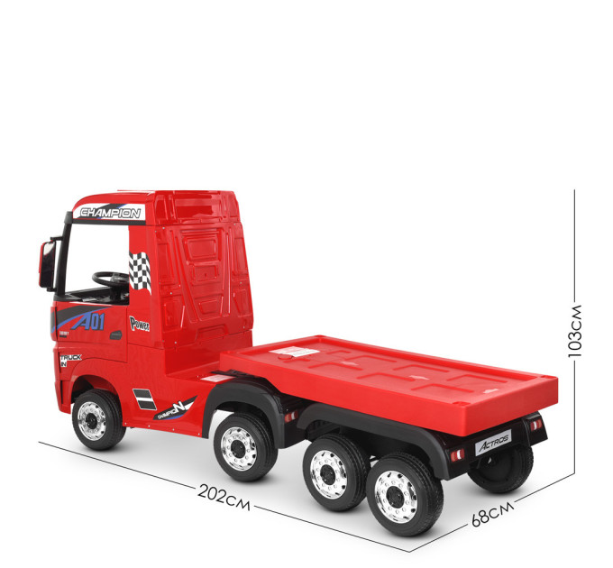 Грузовик Mercedes M 4208EBLR-2 детский электромобиль красный