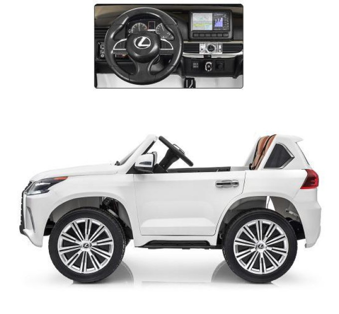 Дитячий електромобіль Bambi Lexus білий M 3906EBLR-1